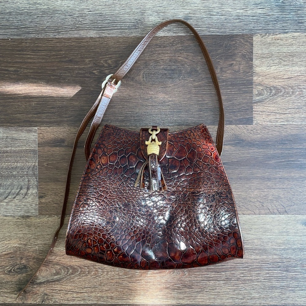 Vintage Sondra Roberts Brown Handbag Shoulder Bag Purse